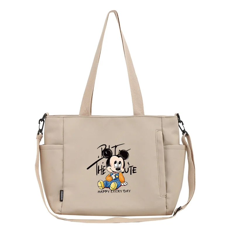

Minnie Mouse Canvas handbag Large Capacity Student Class messenger Tote Bag Disney Mickey Mouse Cartoon Crossbody Shoulder Bag
