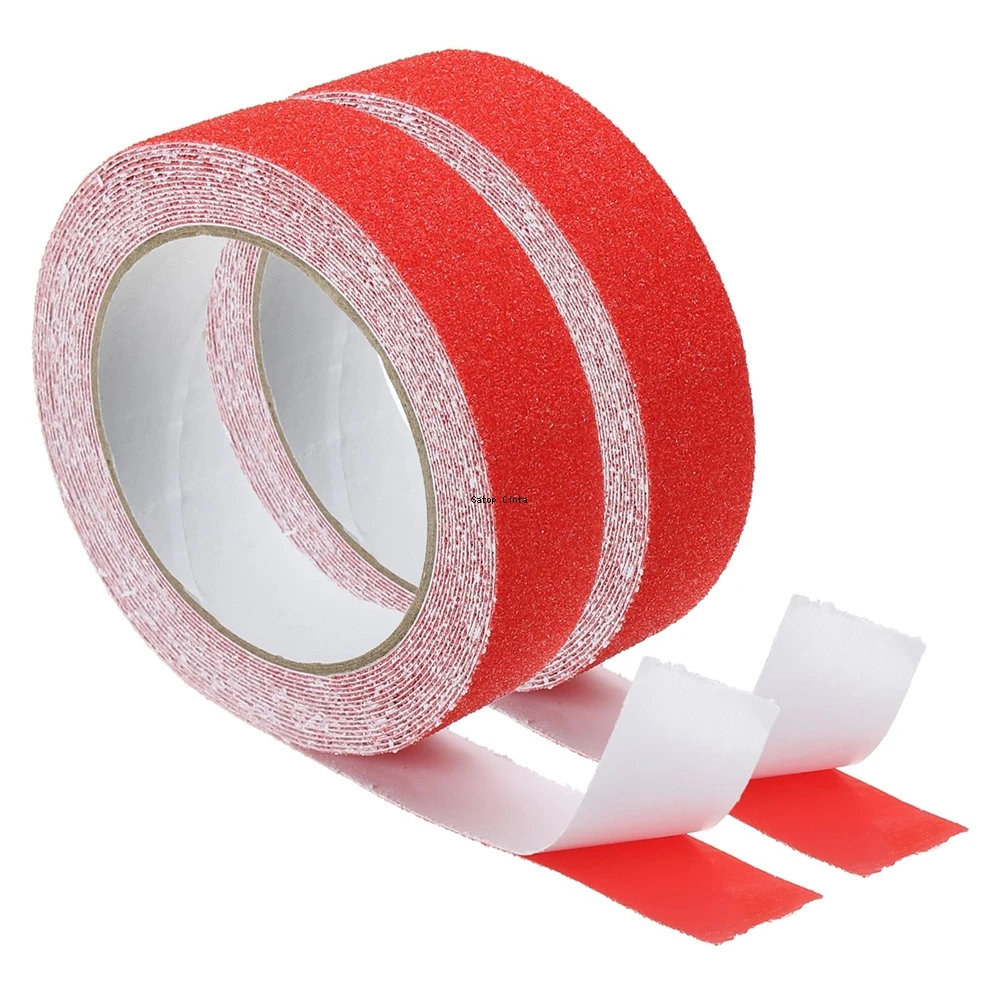 25mm*5m Red Anti Slip Traction Tape Non-Slip Grip Strips Waterproof Non Skid Tread Safety Warning Sticker For Stair Step Scooter