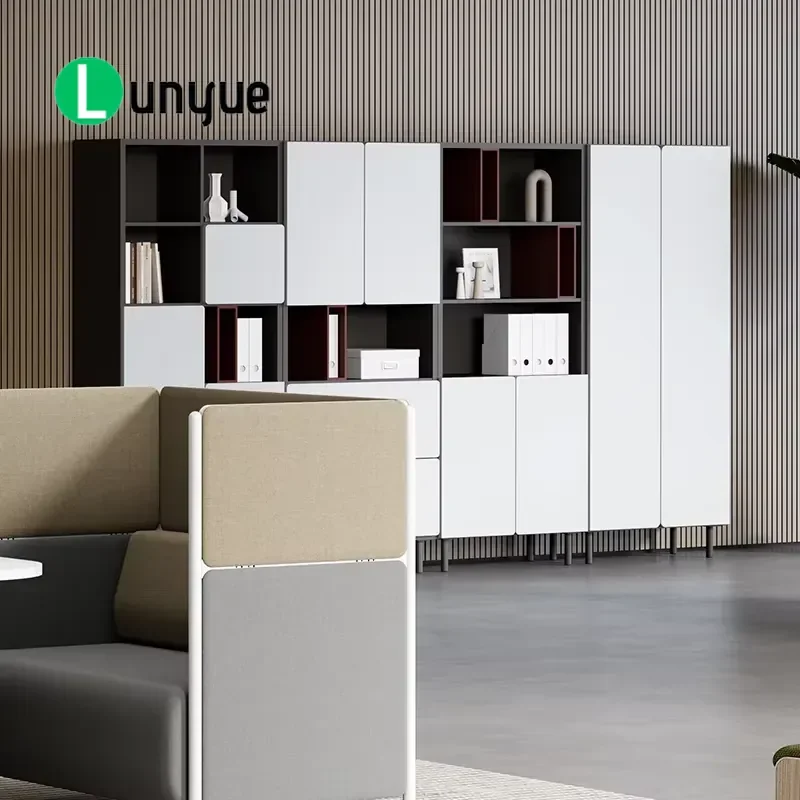 Modern Melamine Office Locker Modular File Cabinet Storage Furniture for Workplace Organization Durable Space