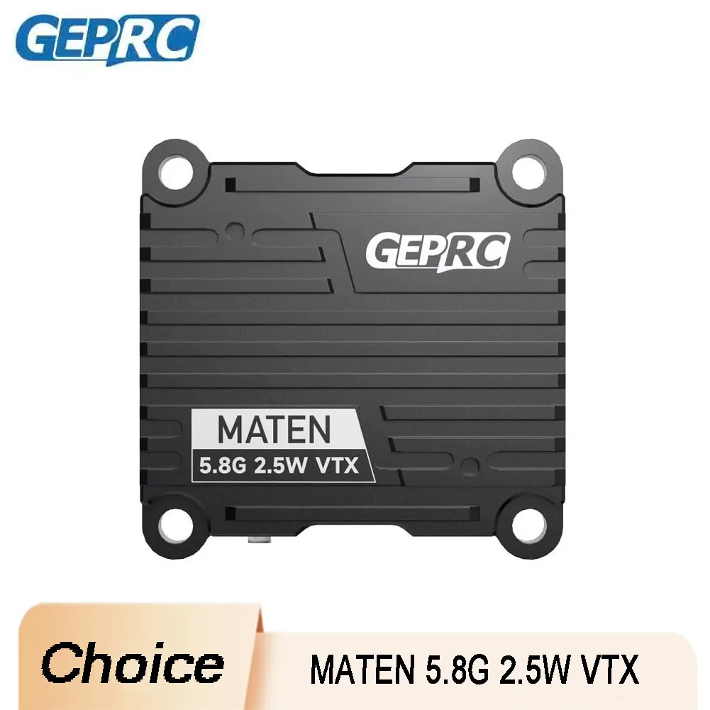 

GEPRC MATEN 5.8G 2.5W VTX - 2500mW High-Power Transmitter Module, 7V-36V Wide Voltage, Built-in Microphone for FPV Long-Range Ra