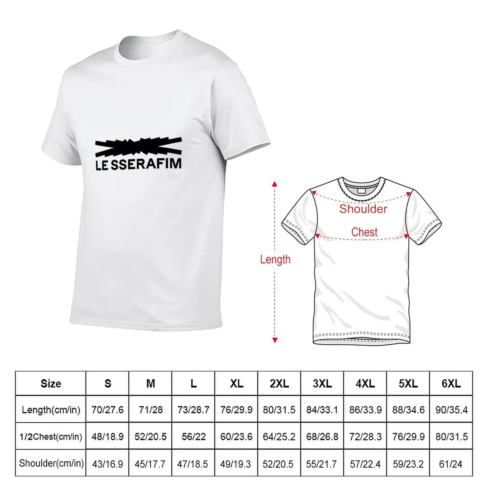 New Sserafim Logo T-Shirt oversized t shirt blacks plus sizes Short sleeve tee t shirts for men cotton