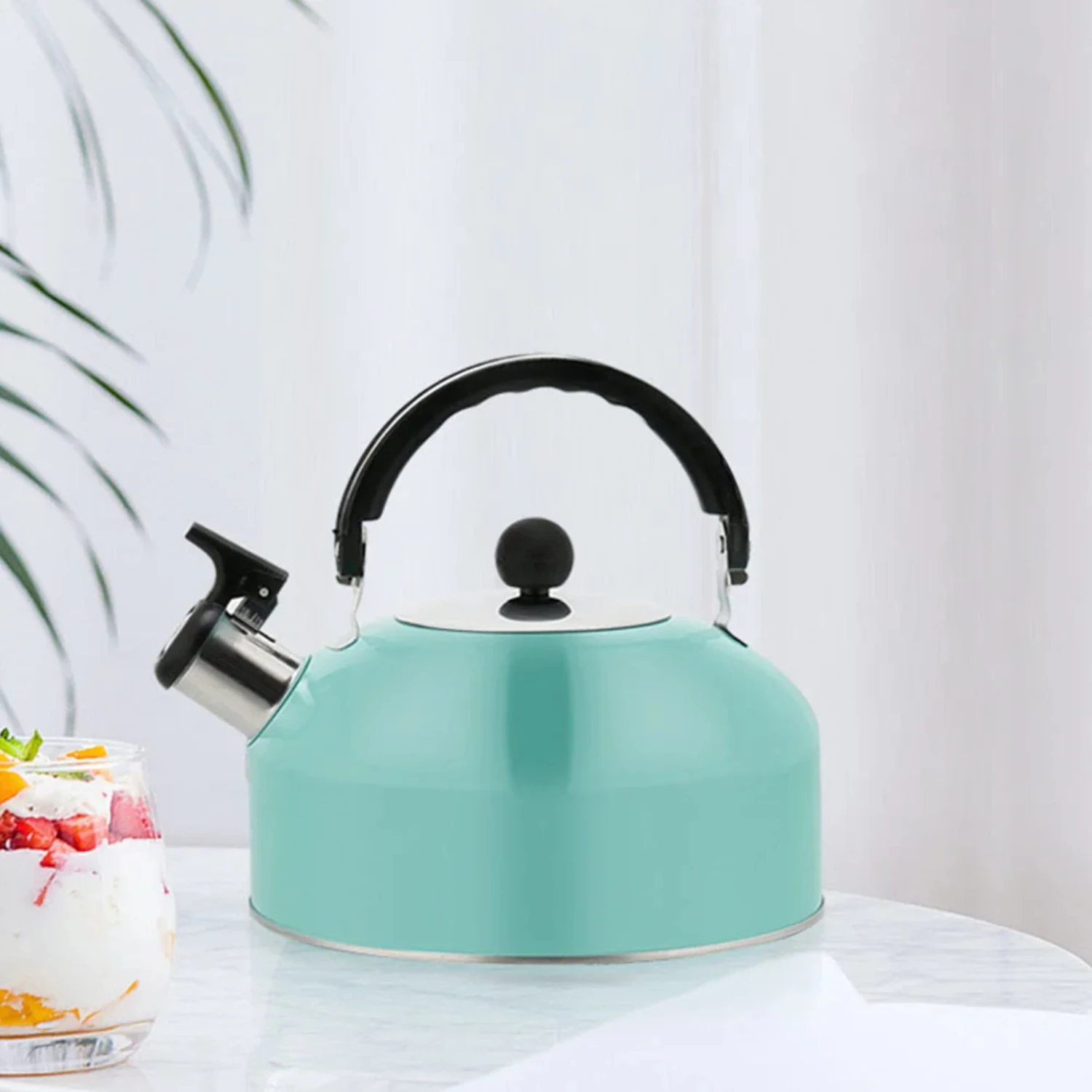 

Stainless Steel Whistling Kettle With Handle Tea Kettle Tea Pot Stovetop Water Boiling Kettle Loud Whistle Household Tea Kettle