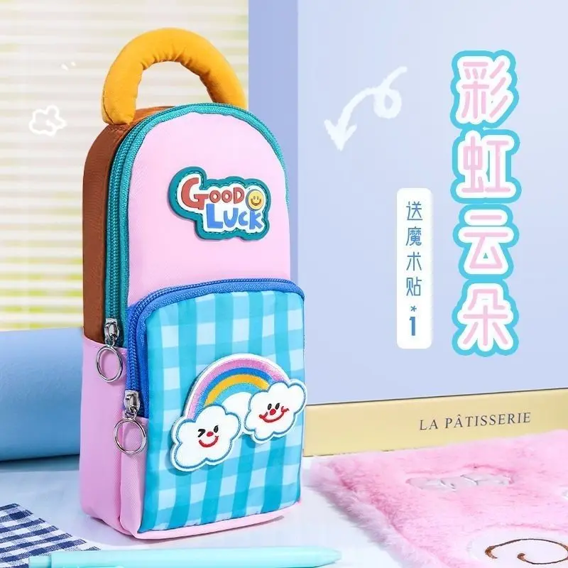 3D KawaiiLarge Capacity Multi‑Layer Pencil Case Waterproof Light Pencil Box Stationery Bag for Girls Students Makeup Storage Bag view 6
