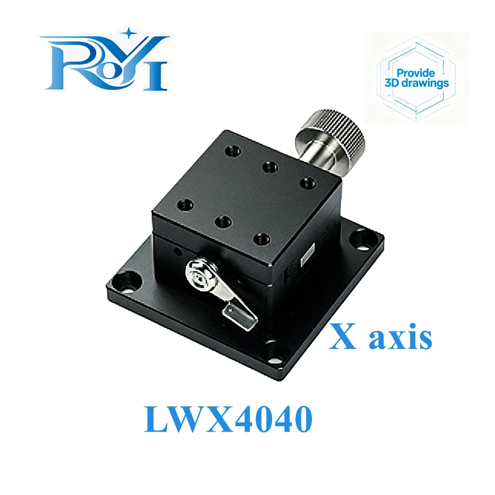 40×40mm X/XY/Z/XZ/XYZ‑Axis Precision Linear Stage Dovetail Groove Gear‑Driven Manual Knob Adjustment Displacement Platform