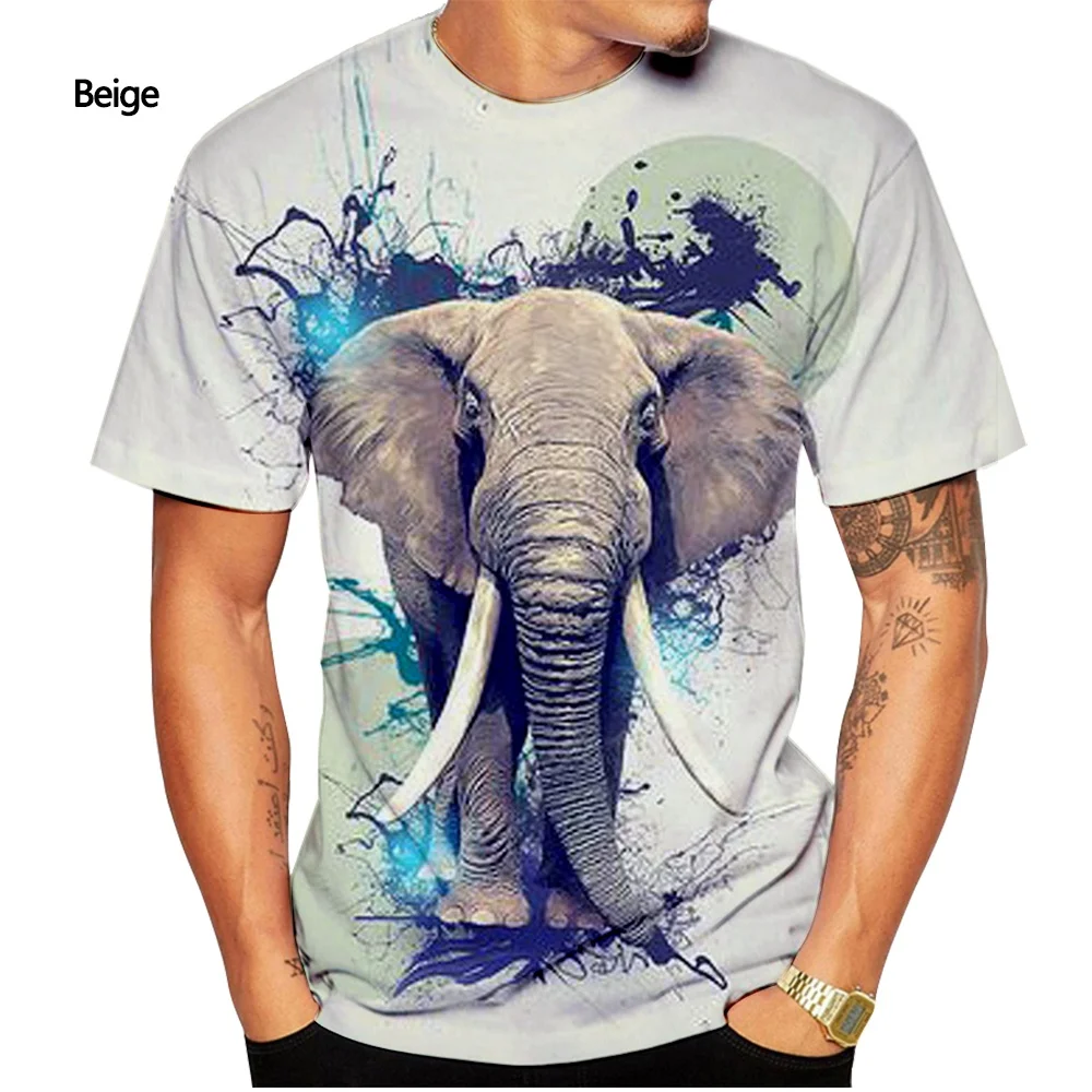 Children Fashion Party Outdoor School Wear 3D T-Shirt Animal Elephant Funny Print Boy Girl Clothes T Shirt Kids Baby Teen Tees