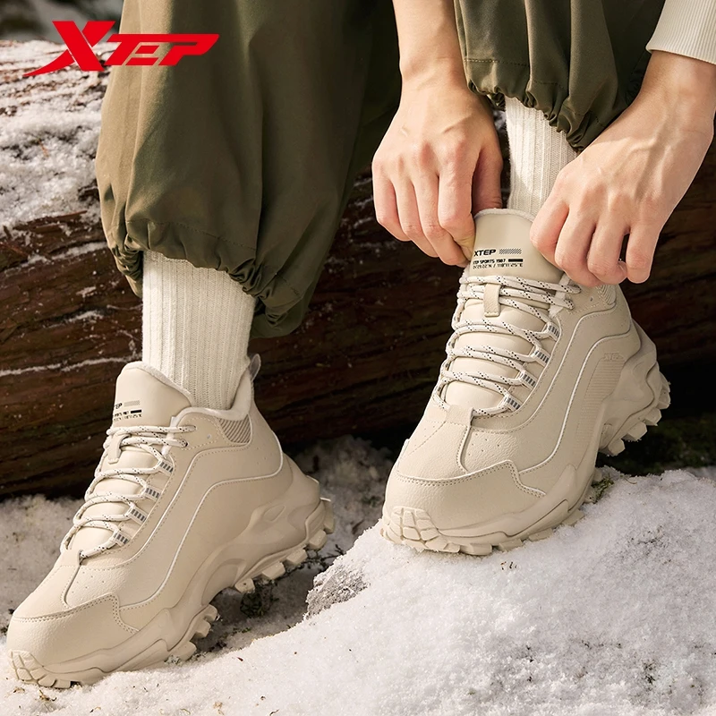 Damskie buty codzienne Xtep, zimowe buty ocieplane bawełną, miękkie, wygodne, trwałe, wspierające trening, sneakersy 876418370014