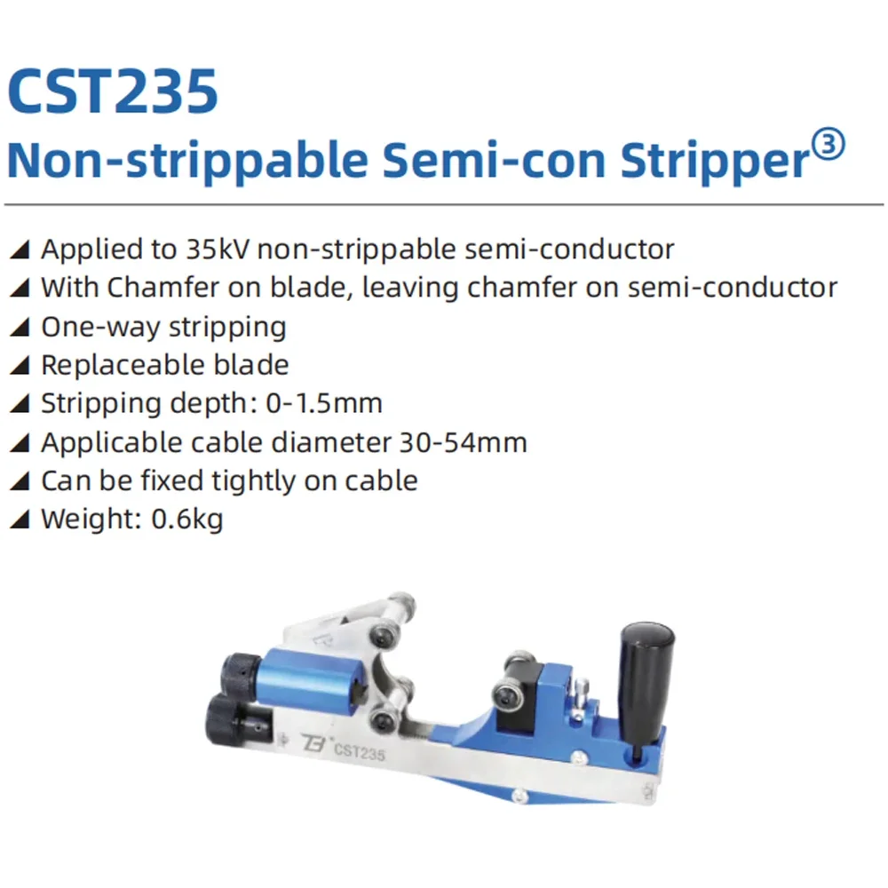 CST235 35KV Electric Wire Cable Stripper Layer Non-strippable Semiconductor With Dia Range 30-54mm