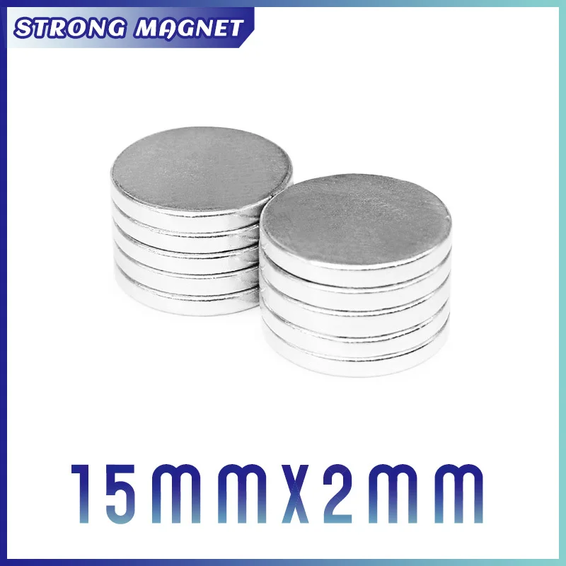 

5/10/20/50/100/150PCS 15x2 Neodymium Disc Magnets 15mmx2mm Permanent Small Round Magnet 15x2mm Thin Search Magnet Strong 15*2