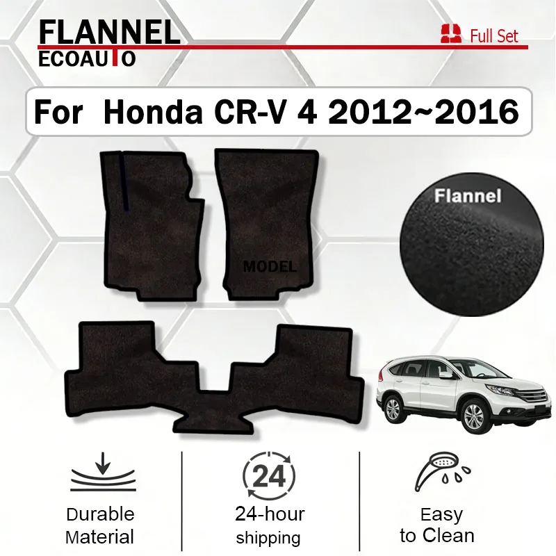 

Фланелевые коврики ECOAUTO для Honda CR-V 4 2012~2016: Накладки на пол, ковровые покрытия, защитные накладки, аксессуары