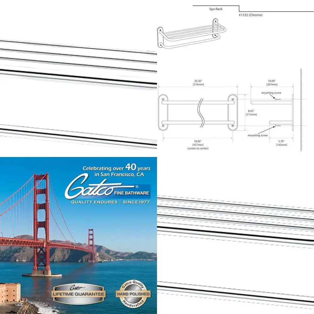 

18 Chrome Towel Rack, 1532 Series, 18 Length