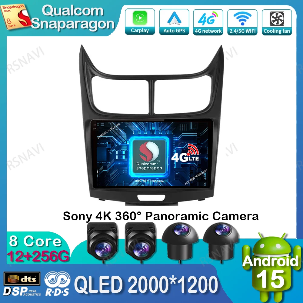 

Android 15 Car Radio For Chevrolet Sail 2009 2010 2011 2012 2013 Stereo Multimedia 5G WIFI GPS QLED Navigation Qualcomm DVD BT