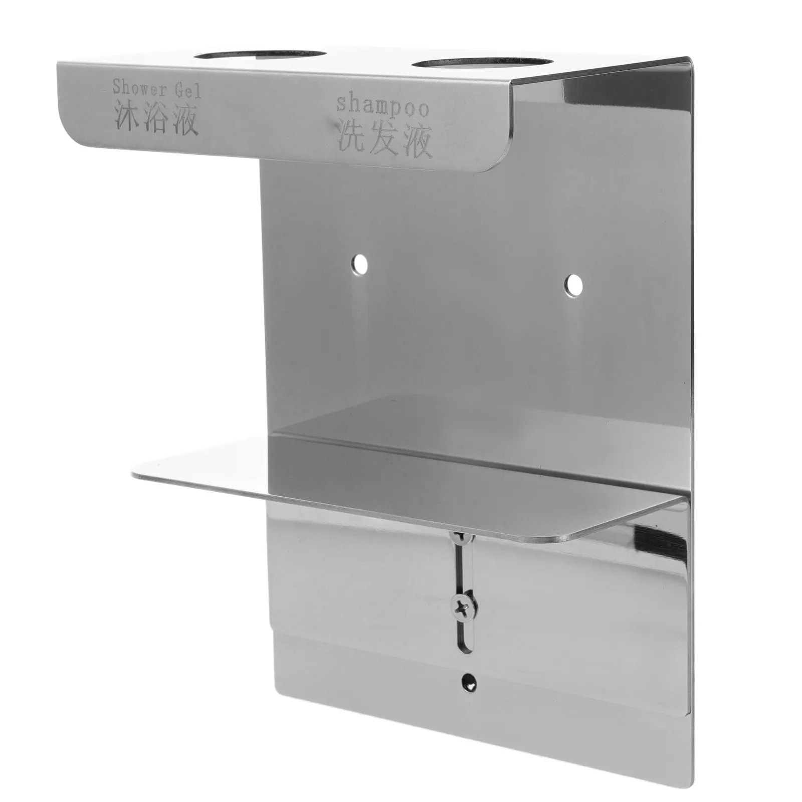 

Stainless Steel Shower Bottles Wall Rack Wall Mount Shampoo Holder Bathroom Organizer Shower Gel Bottle Storage Rack Hanging