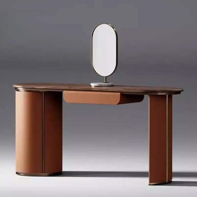 Polished Large Modern Sleek Dressing Table Premium Decorative Minimalist Functional Dressing Table Toelettentafel Room Furniture