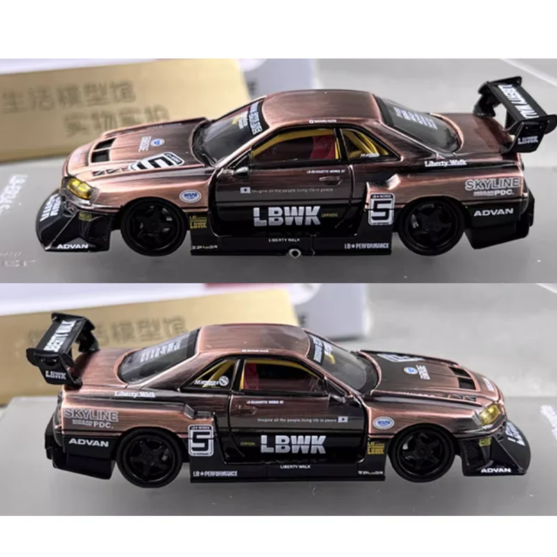 CM 1/64 Nissan Skyline GTR ER34 Legierung Spielzeug Kraftfahrzeug Druckguss Metall Modell Geschenke