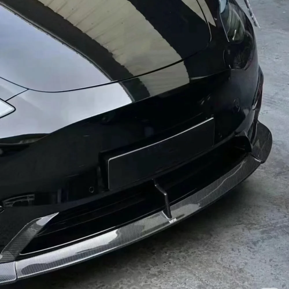 Paraurti anteriore labbro anteriore kit pala anteriore per Tesla modello 3 2017-2023 e modello Y 2017-2024, accessori kit Splitter Spoiler corpo