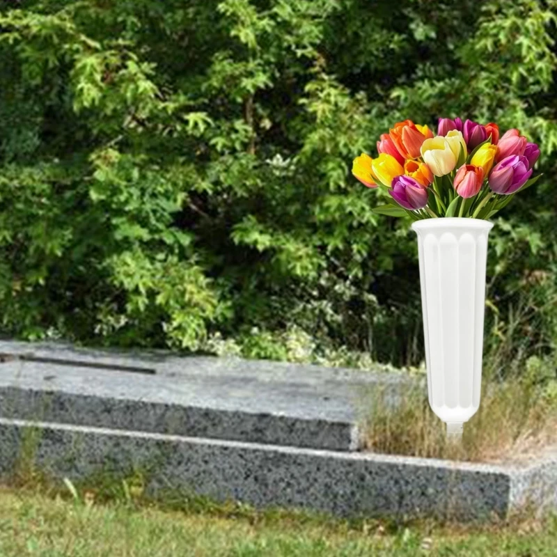 

Weather Resistant Cemetery Vases Shatterproof Construction For Gardens Memorials