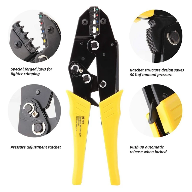 800 Tubular Terminal Combination Accessory 370 Insulated Terminal 40J Crimping Pliers Set