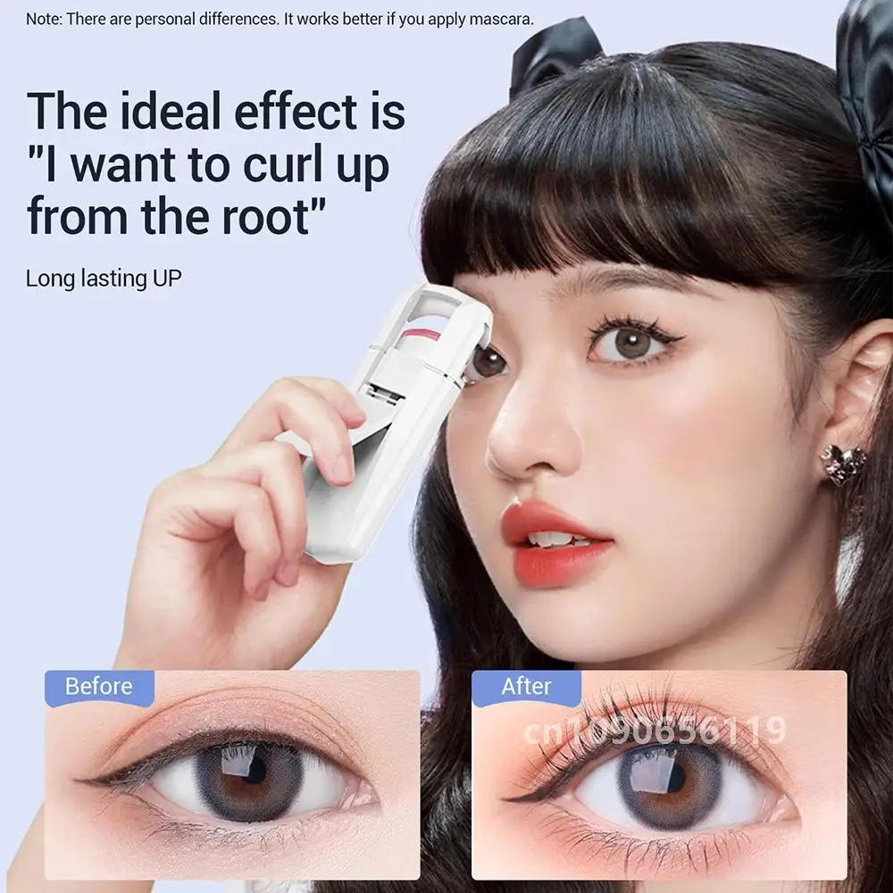 ANLAN Electric Heated Eyelash Curler Long-Lasting Curl Rechargeable Electric Eye Lash Perm Eyelashes Clip Portable Makeup Tool