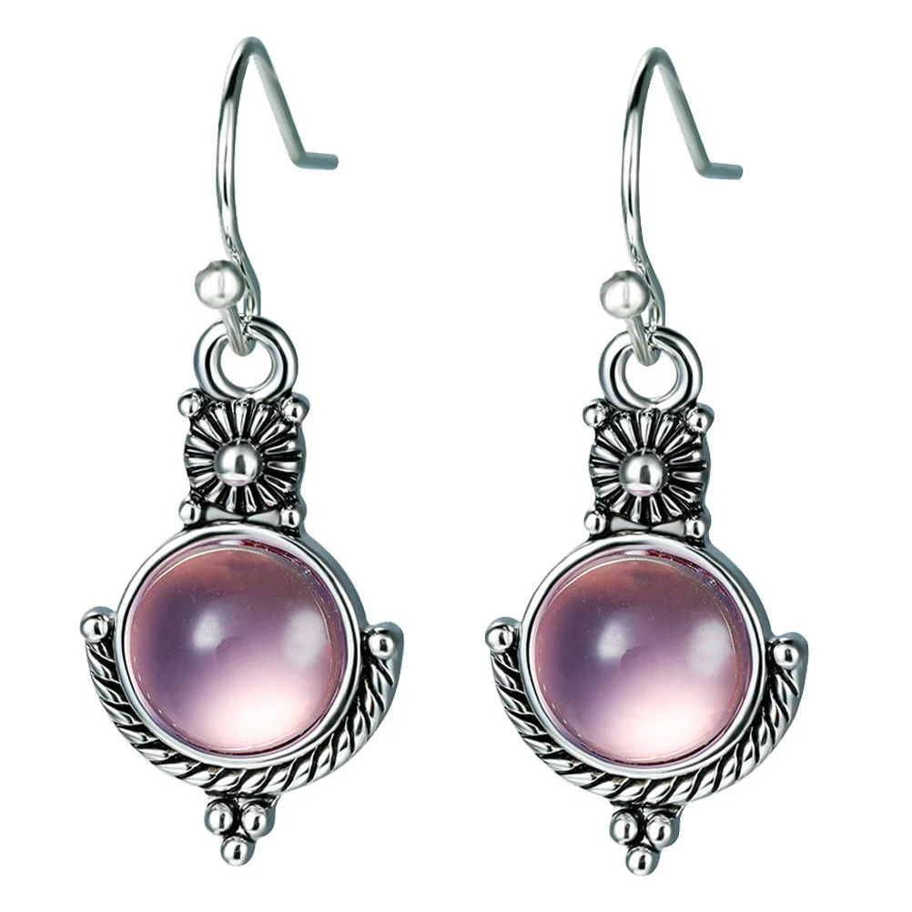 

Moonstone Earrings Fashion Drop Ear Decor Vintage Jewelry for Women Lightweight Comfortable Durable Premium Material