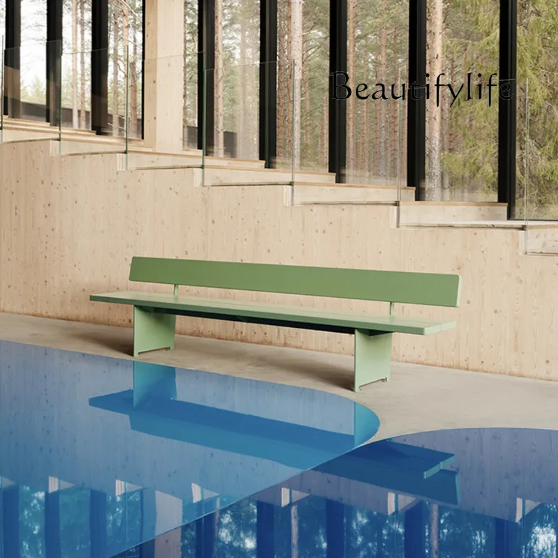 

yj9 Courtyard outdoor seating area premium park chair bench leisure wrought iron seat