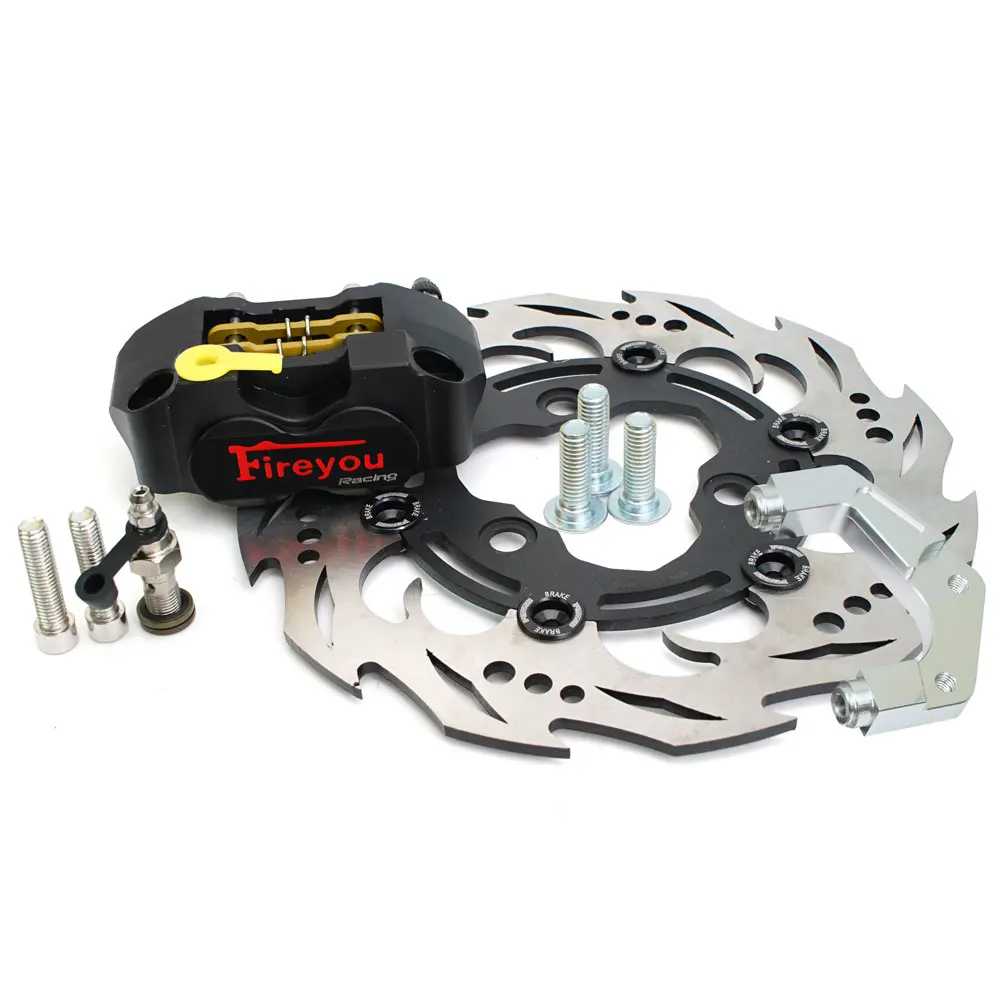 

82-мм суппорт мотоцикла радиальный четырехпоршневой тормозной суппорт насос 220 мм выставленные тормозные диски для surron yamaha sherco Pitbike мопед