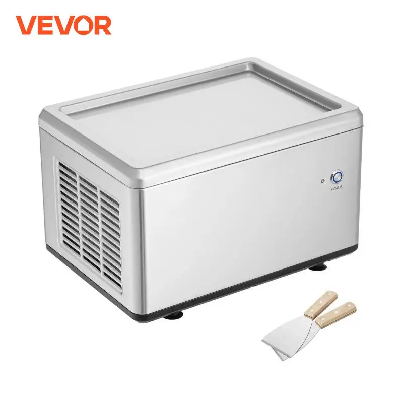 VEVOR Fried Ice Cream Roll Machine Stainless Steel Rolled Maker with for Making Ice Cream Frozen Yogurt