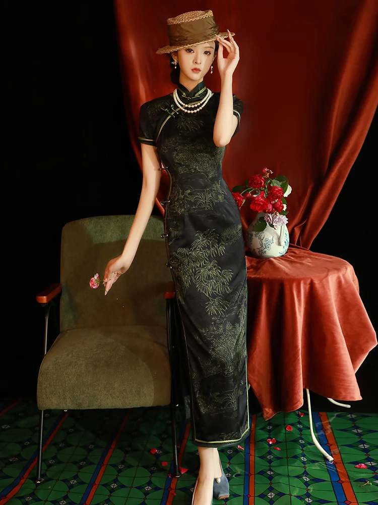 

Новое женское летнее макси-платье в винтажном стиле с тематикой Республики Китай, высококачественное, модное