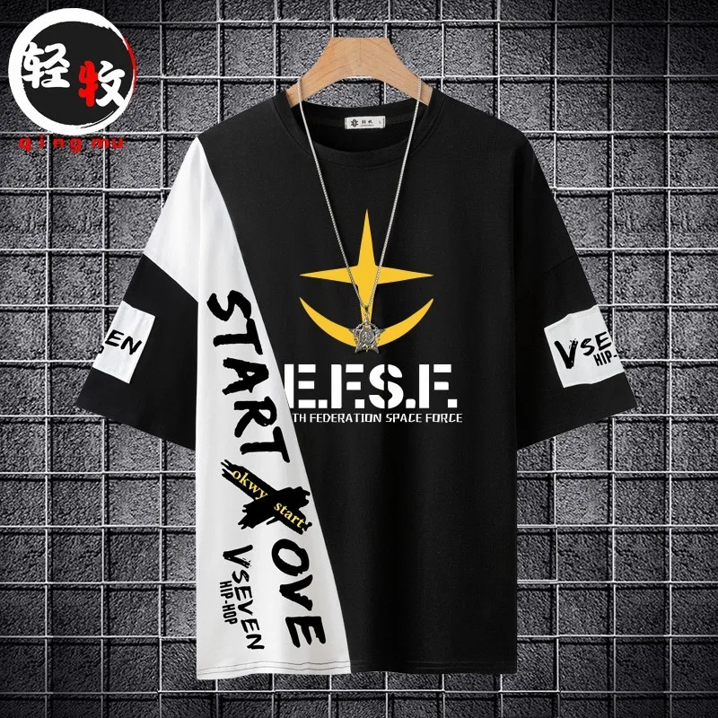 

Повседневная футболка с коротким рукавом Mobile Suit EFF Earth Federation Armament, свободного кроя, из хлопка, для студентов