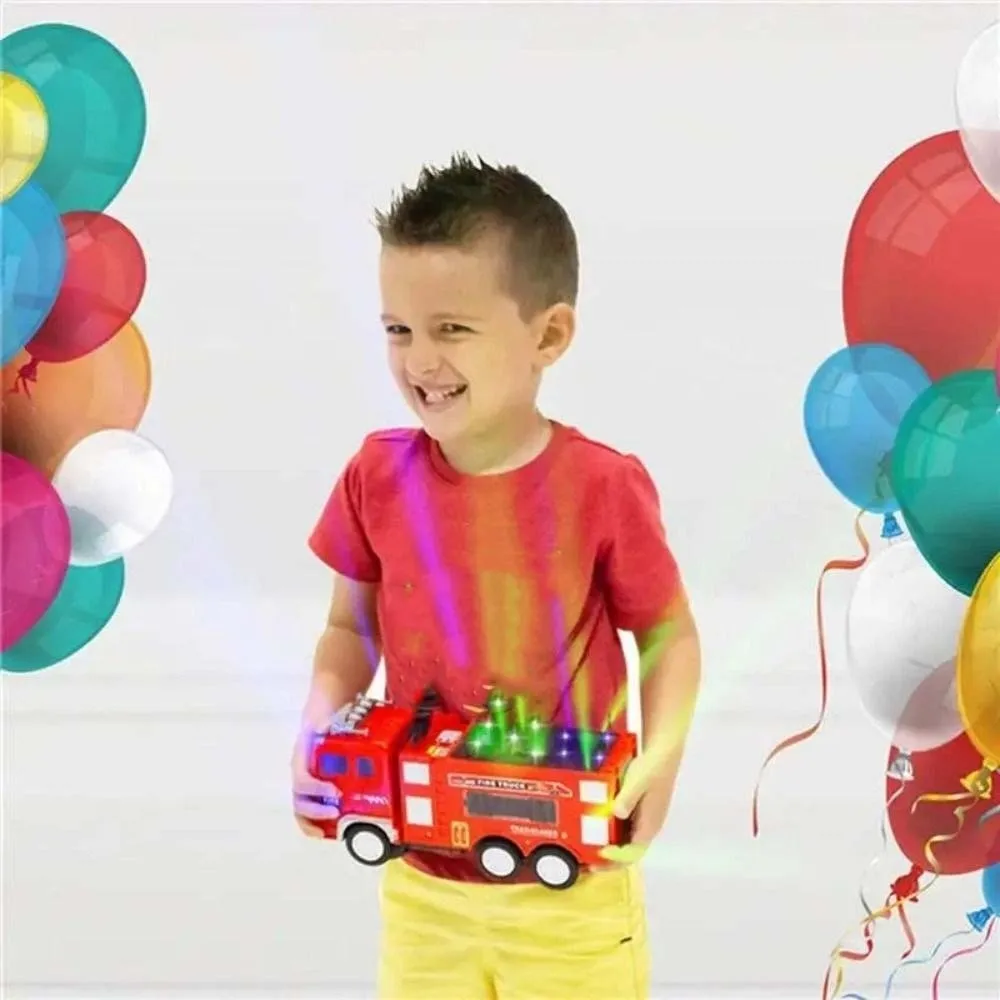 点滅LED消防車 磁気サウンドライト 電気工学トラック 本物のサイレン ミキサートラック エンジニアリング車両