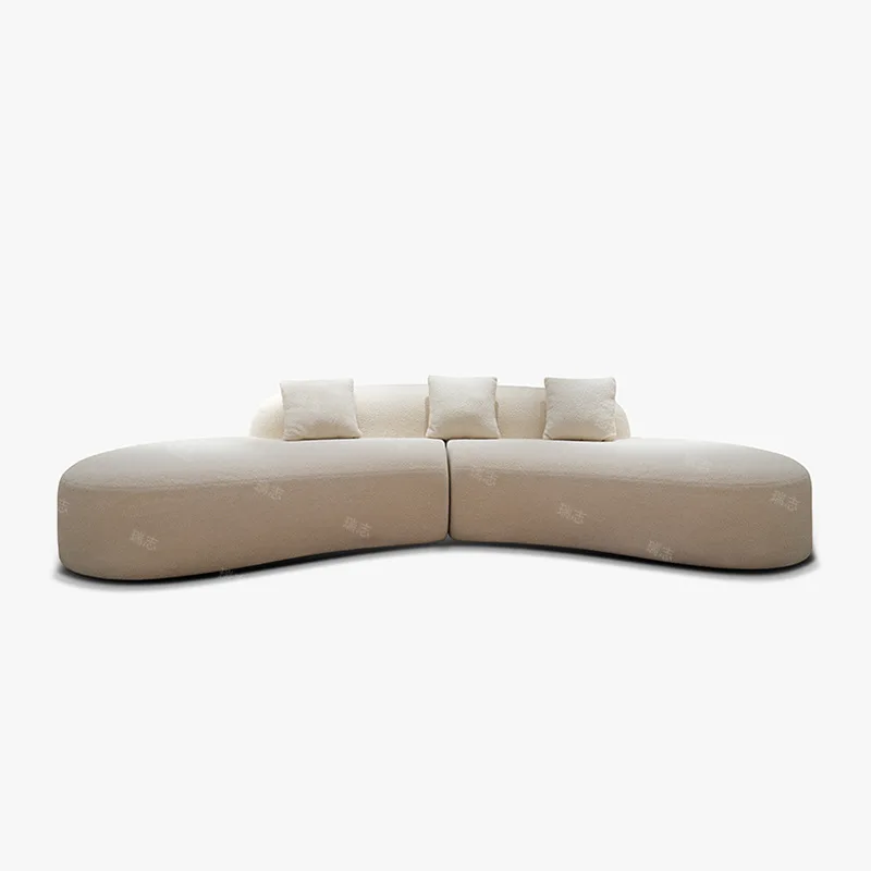

Cross-border vacuum compression roll bag styling cotton moon sofa cream wind arc special-shaped modern Internet