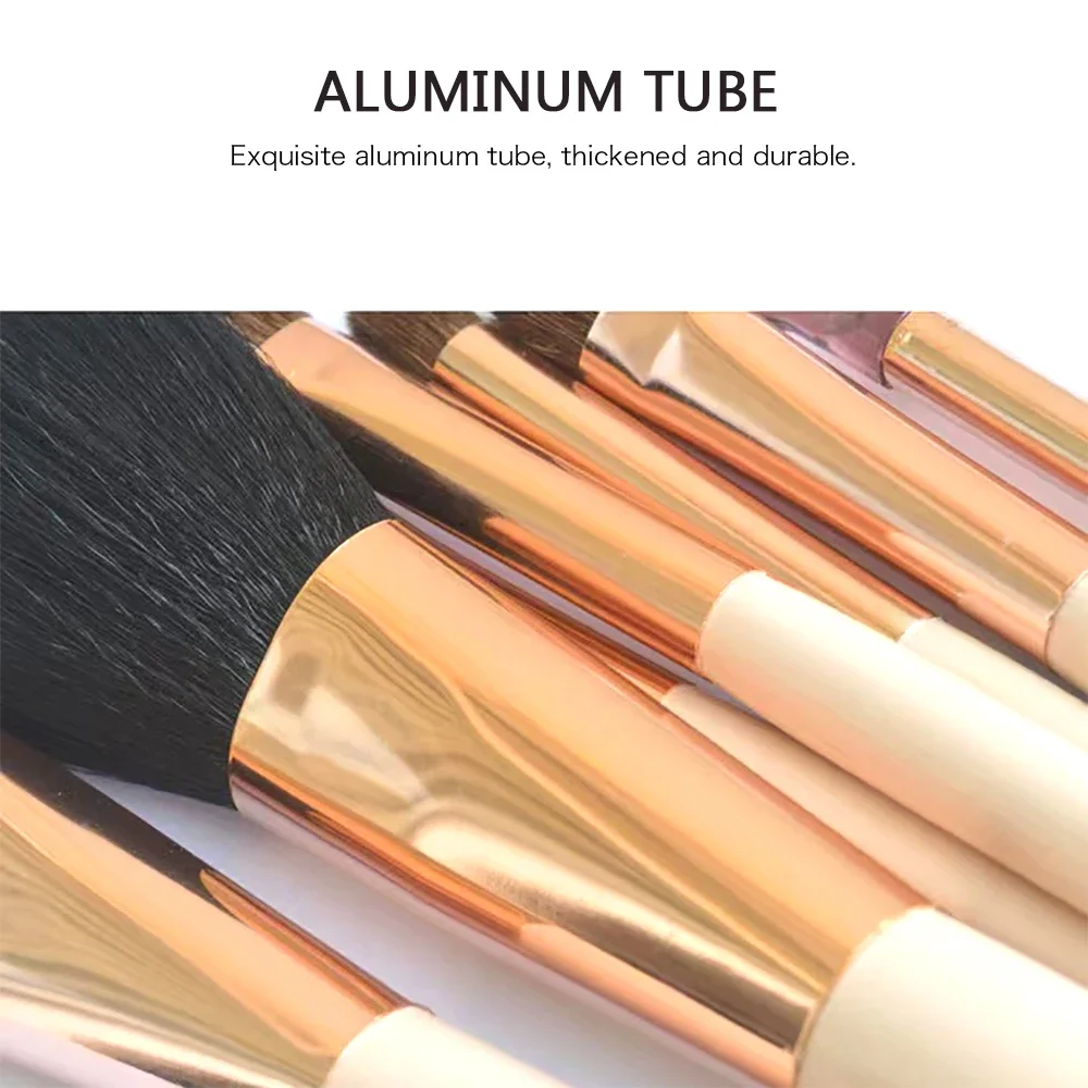 فرش مكياج مكونة من 7 قطع للمبتدئين مع دلو تخزين، مجموعة لجميع الأغراض لمكياج الجزء السفلي والعين، محمولة للغاية للسفر #2