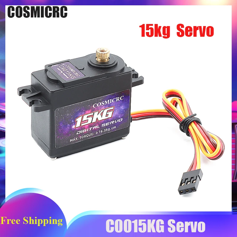 COSMICRC 서보 15KG 디지털 방수 서보 고토크 메탈 기어 모델 항공기 RC 원격 제어 자동차