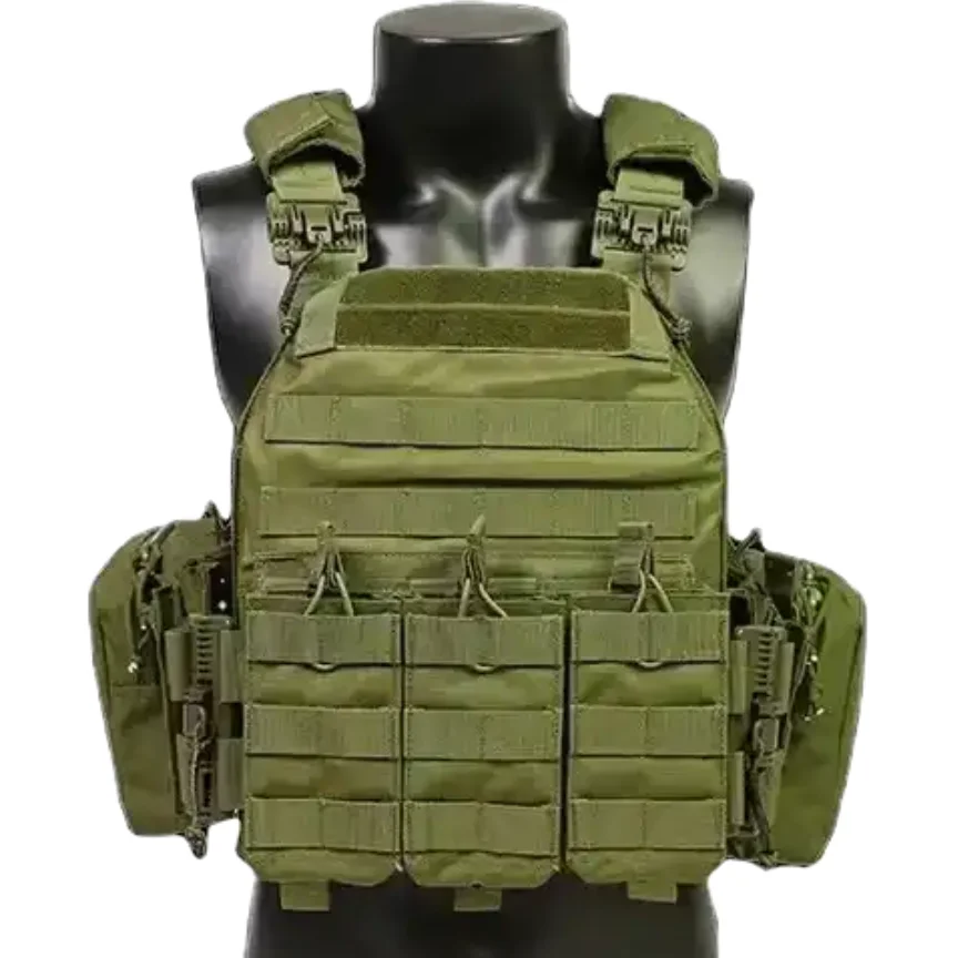 1000D Nylon Fabric Quick Releaseable Airsoft Tactical Hunting Vest With Triple Magazine Pouch