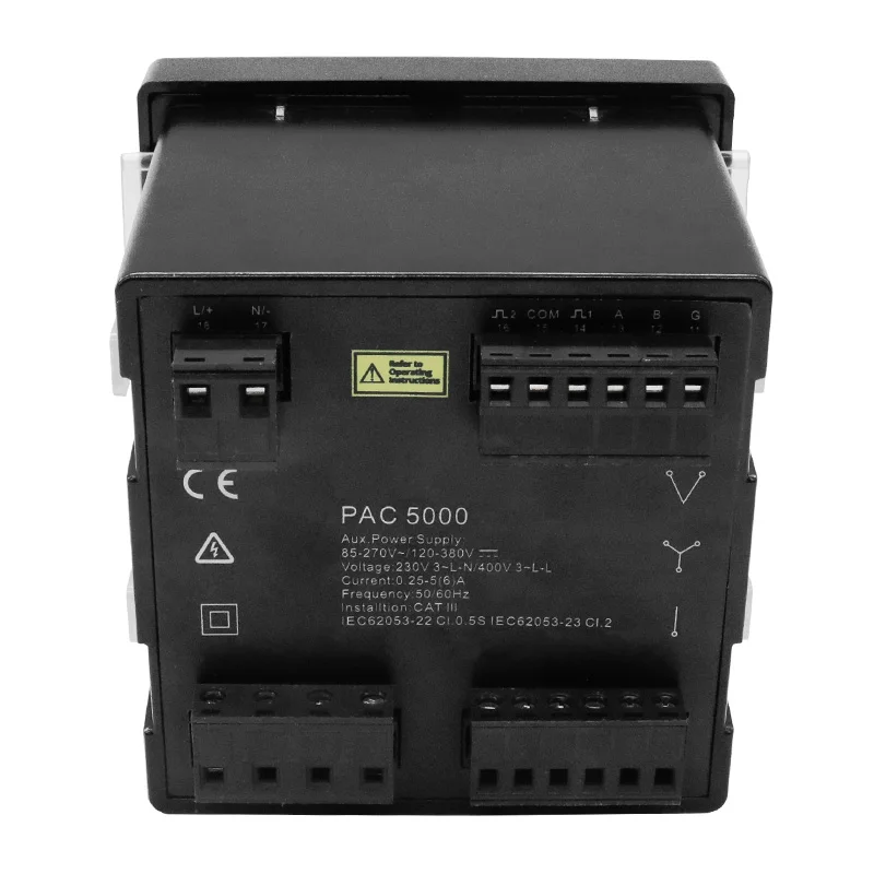 Imagem -06 - Painel de Alimentação Multifuncional Medidor de Energia Inteligente Trifásico Transformador de Corrente Conexão ct 96*96 mm Rs485 Modbus Pac5000