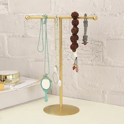Bracelet Pendent T-Bar Rack Jewelry Display Stand Single Layer Headwear Watch Chain Support Organizer Home Decoration Props