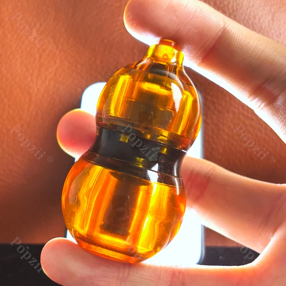 ของเล่นบีบแก้เครียดแบบหมุนได้ รูปทรงน้ำเต้า PEI EDC พร้อมฟังก์ชั่นกดเหรียญ ช่วยลดความวิตกกังวล