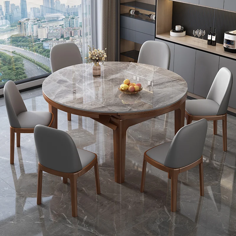 

Decorations Brown Dining Tables Designer Unique Modern Luxury Dining Tables Set Nordic Expandable Mesas Comedor Furniture Home