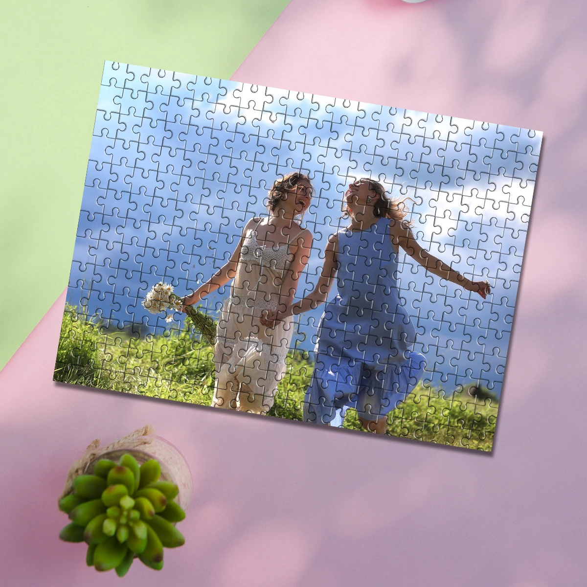 35/300/500/1000 Stück Personalisiertes Foto-Puzzle, Fotopuzzle-Box aus Erinnerungsfotos, Geschenk