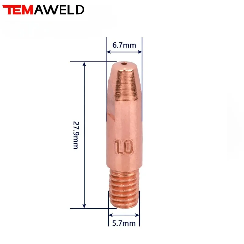 16PCS 25AK Welding Torch accessories Consumables 0.6/0.8/0.9/1.0/1.2mm MIG Torch Gas Nozzle Tip Holder of 25AK MIG MAG Wholesale
