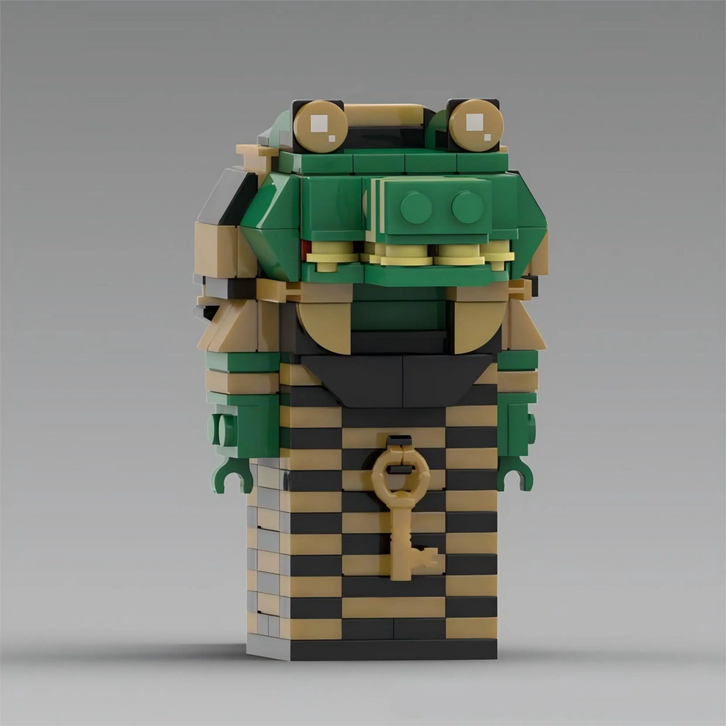 MOC Bricksheadz Altes Ägypten Mythischer Krieger Baustein-Set, Individuelles DIY-Ziegel-Figuren-Spielzeug, Schreibtisch-Dekoration, Geschenk – Detail 6