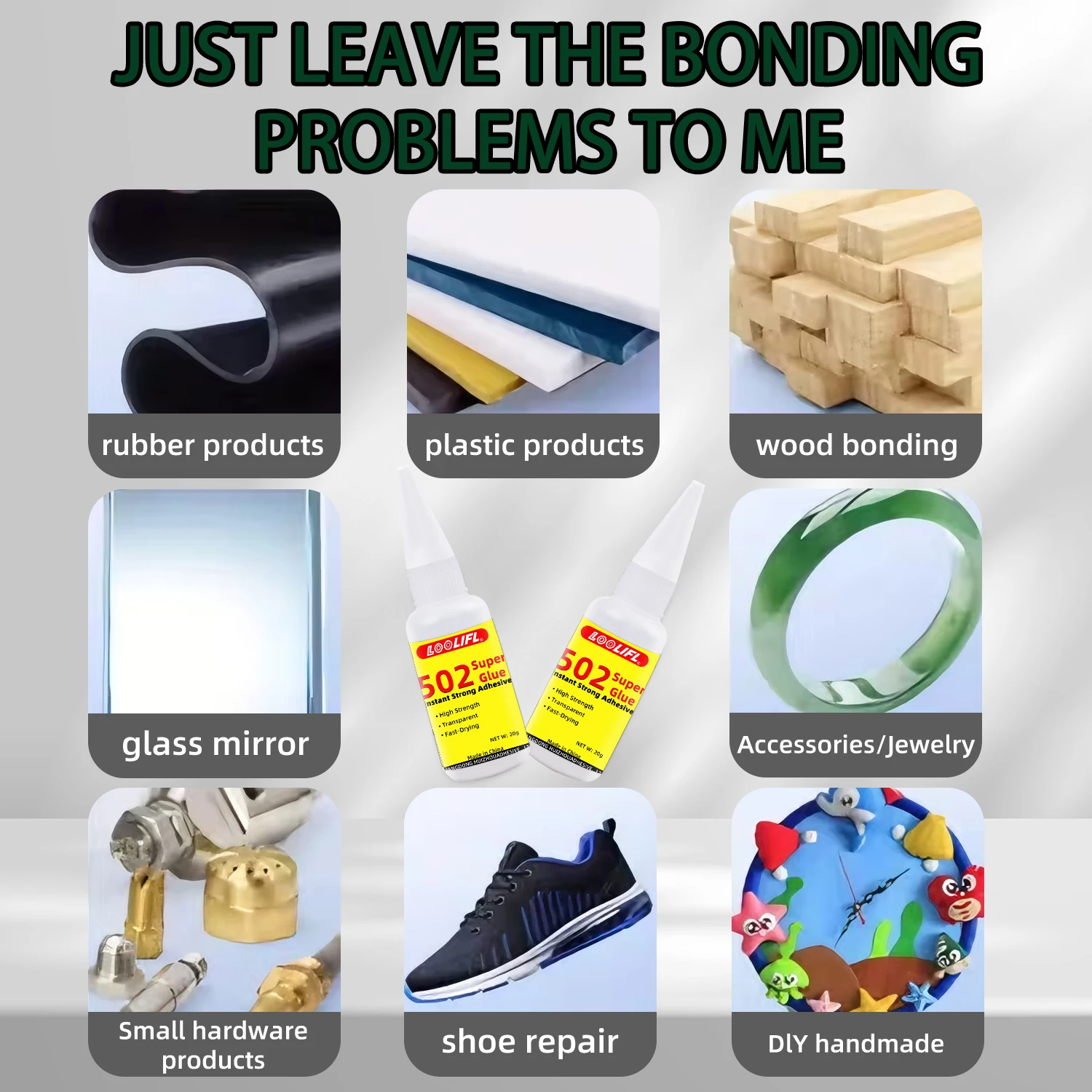 Súper pegamento 502, adhesivo de cianoacrilato, duradero y de secado rápido, adecuado para interiores automotrices, cuero, multifuncional