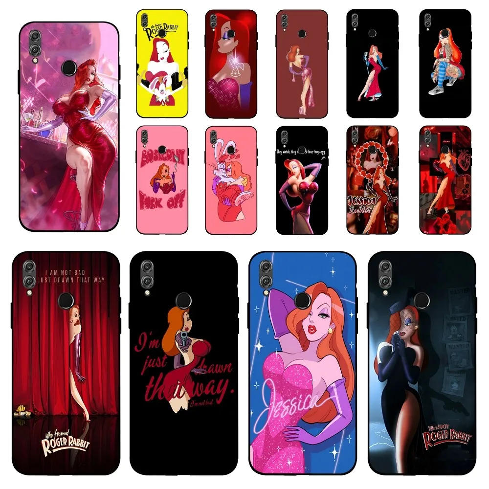 J-Jessica R-Rabbit Sexy Phone Case For Huawei Honor 10 Lite 9 20 7A 9X 30 50 60 70 Pro Plus Soft Silicone Cover