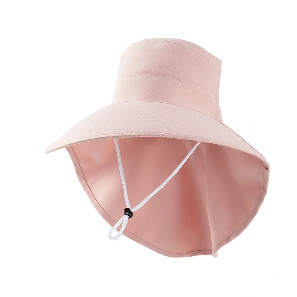 Outdoor Sun Bucket Hat for Women Girls Fishing Hat Wide Brim Bucket Hat with Neck Cover Protection Safari Cap