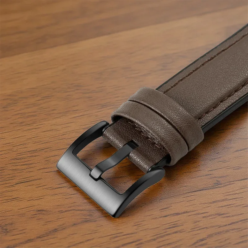 Cinturino in pelle per Samsung Galaxy Watch 8 40/44mm Cinturino in pelle senza spazi vuoti per Galaxy Watch 8classic 46mm/Watch Ultra 2025