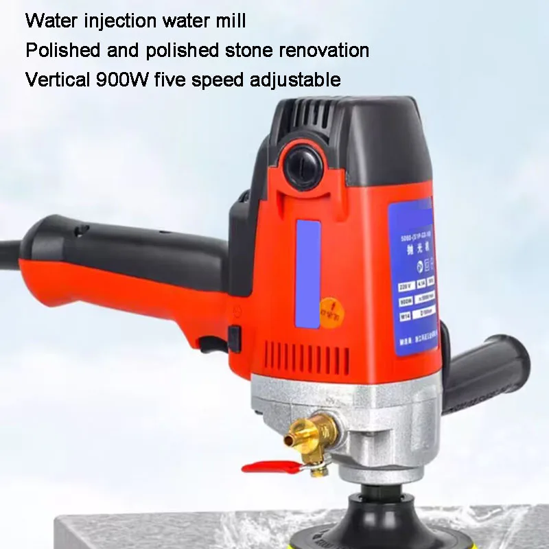 Variable Speed Water Mill Electric Water Injection Sander Polisher Marble Granite Concrete Stone Wet Polisher 900W 220V