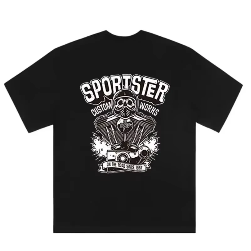 

Летняя футболка в стиле милитари с принтом элементов, с коротким рукавом из чистого хлопка для мужчин и женщин, повседневная свободная летняя тенденция