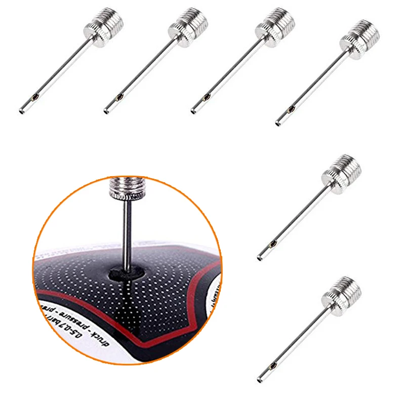 6/12Pcs Ball Air Needle Stainless Steel Pump Pin Basketball Inflating Pump Needle Football Inflatable Air Valve Adaptors Nozzle