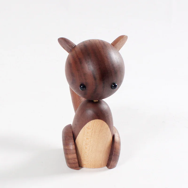 

Nordic Walnut Figurines Miniatures Squirrel Tail Wood Figurines Miniatures Crafts Occupy Home Decor Фигурки В Миниатюрах ZY40XBY