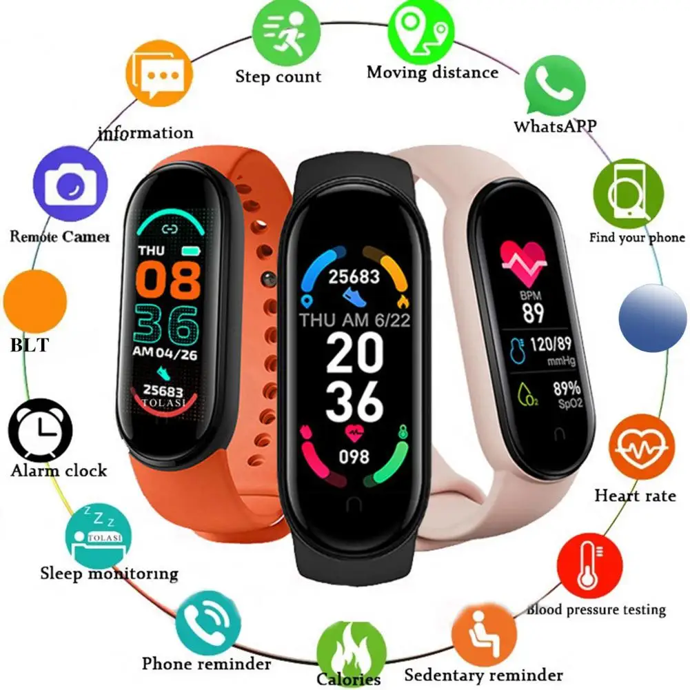 M7 Sports Smart Watch Multiple Languages Blood Pressure Heart Rate Monitor Sport Fitness Waterproof Smart Wristband Watch