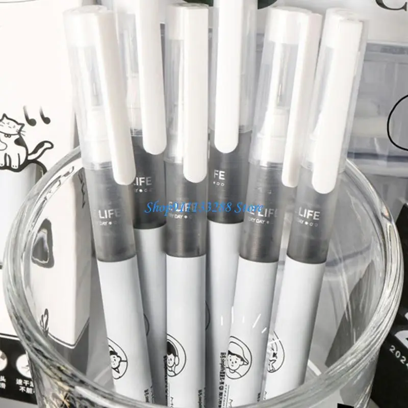 

G88D 6 Pcs 0.5mm Gel Pen Writing Pen Black Gel Pen Signing Pen for Office